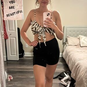 Crop top animal print